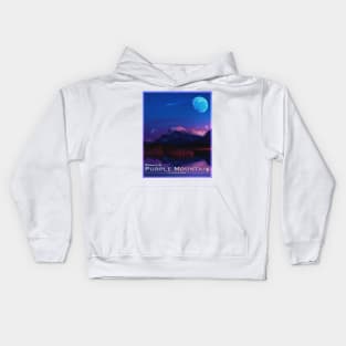 POSTCARD: PURPLE MOUNTAIN. Kids Hoodie